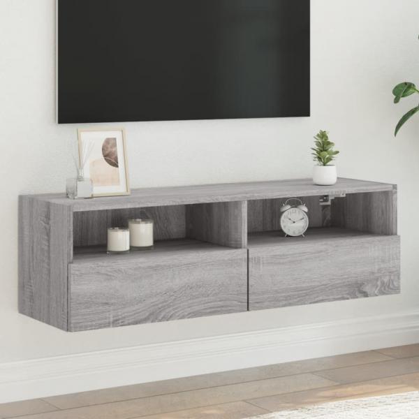 ARDEBO.de - TV-Wandschrank Grau Sonoma 100x30x30 cm Holzwerkstoff
