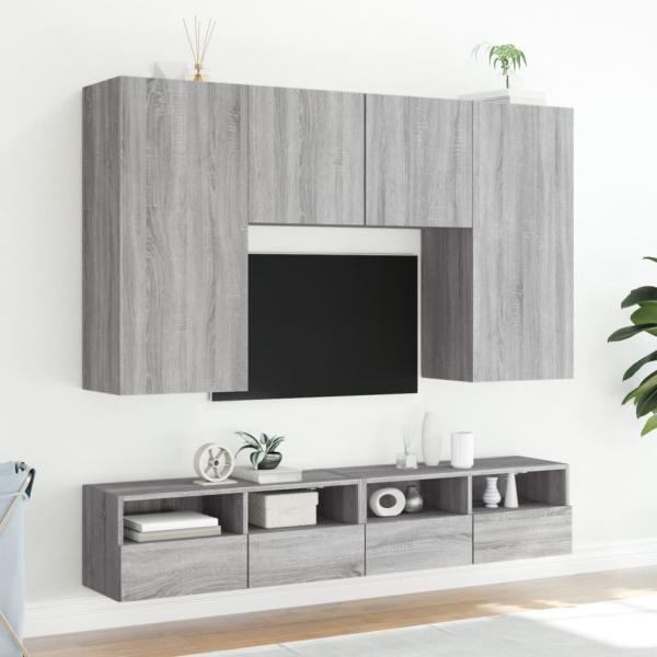 TV-Wandschrank Grau Sonoma 100x30x30 cm Holzwerkstoff