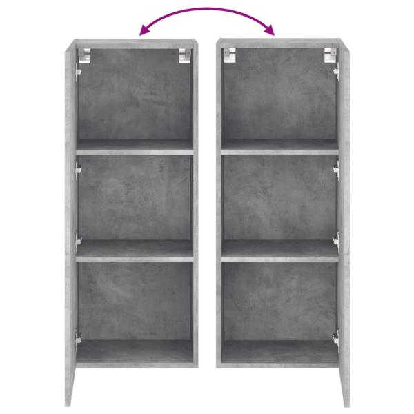 TV-Wandschrank Betongrau 40,5x30x102 cm Holzwerkstoff