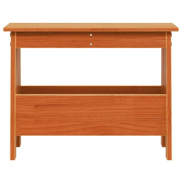 Flurbank Wachsbraun 60x28x45 cm Massivholz Kiefer