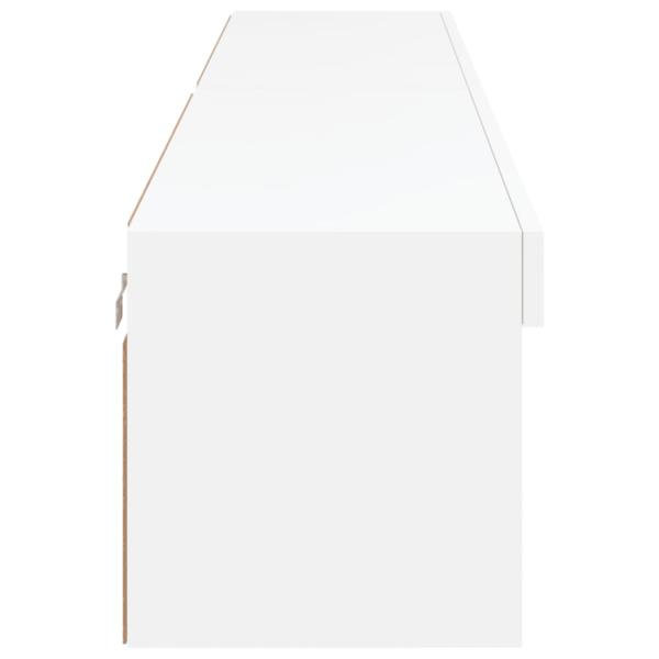 TV-Schränke mit LED-Leuchten 2 Stk. Weiß 100x30x30 cm