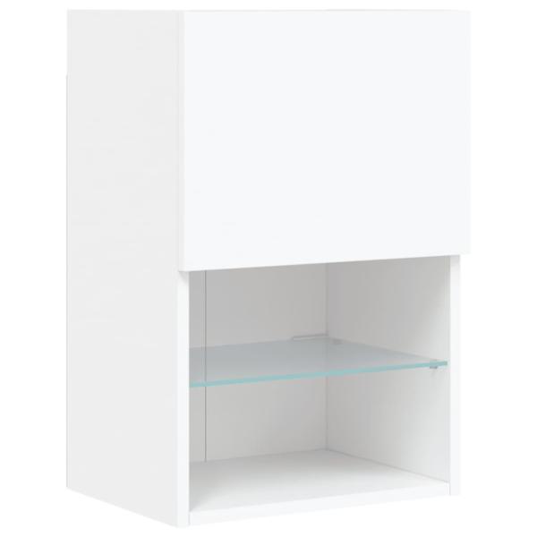 TV-Schränke mit LED-Leuchten 2 Stk. Weiß 40,5x30x60 cm