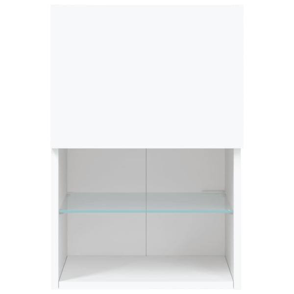TV-Schränke mit LED-Leuchten 2 Stk. Weiß 40,5x30x60 cm