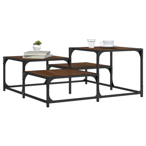 ARDEBO.de - Couchtisch Braun Eichen-Optik 87,5x87,5x40 cm Holzwerkstoff