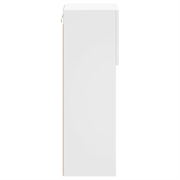 TV-Schränke mit LED-Leuchten 2 Stk. Weiß 30,5x30x90 cm