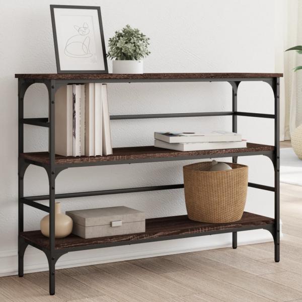 ARDEBO.de - Konsolentisch Braun Eichen-Optik 100x32x75 cm Holzwerkstoff