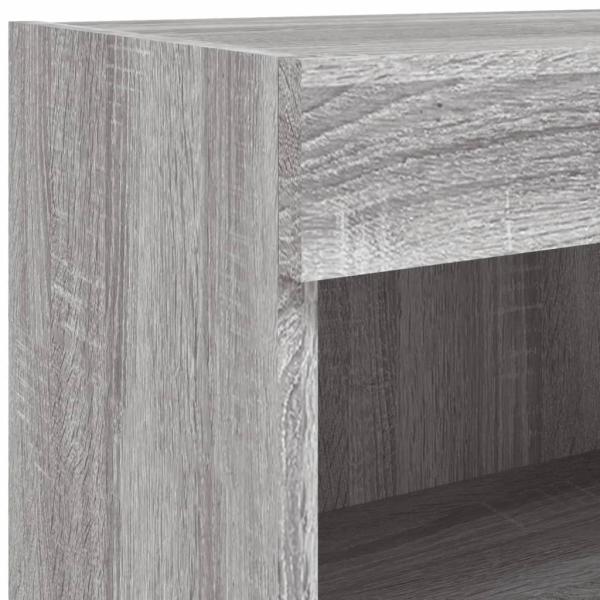 TV-Schränke mit LED-Leuchten 2 Stk. Grau Sonoma 60x30x30 cm