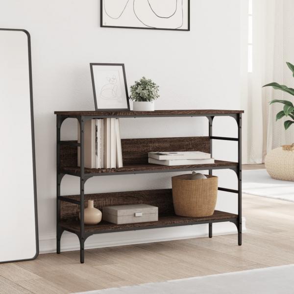 Konsolentisch Braun Eichen-Optik 100x32x75 cm Holzwerkstoff