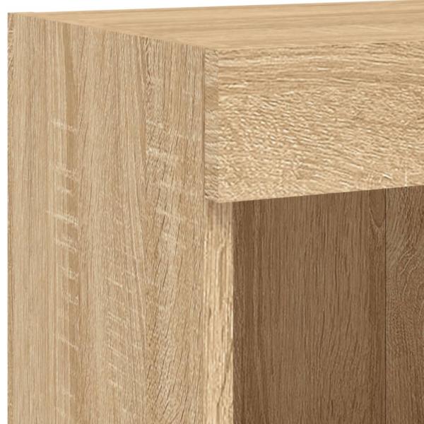 TV-Schränke mit LED-Leuchten 2 Stk. Sonoma-Eiche 100x30x30 cm