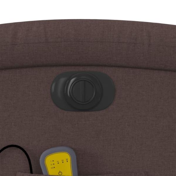 Massagesessel Elektrisch Dunkelbraun Stoff