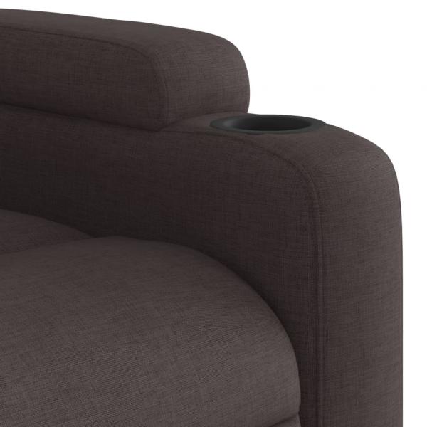 Relaxsessel Elektrisch Dunkelbraun Stoff