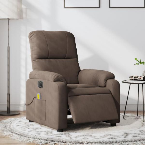 ARDEBO.de - Massagesessel Elektrisch Braun Mikrofasergewebe