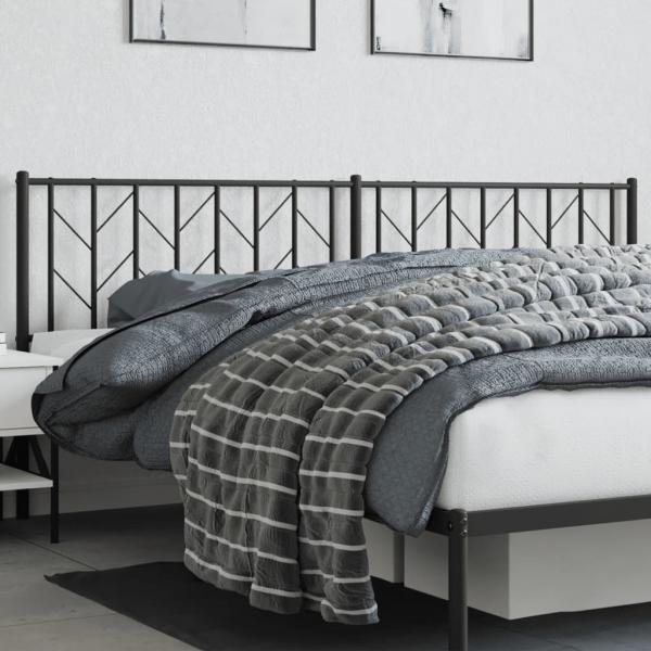 ARDEBO.de - Kopfteil Metall Schwarz 200 cm