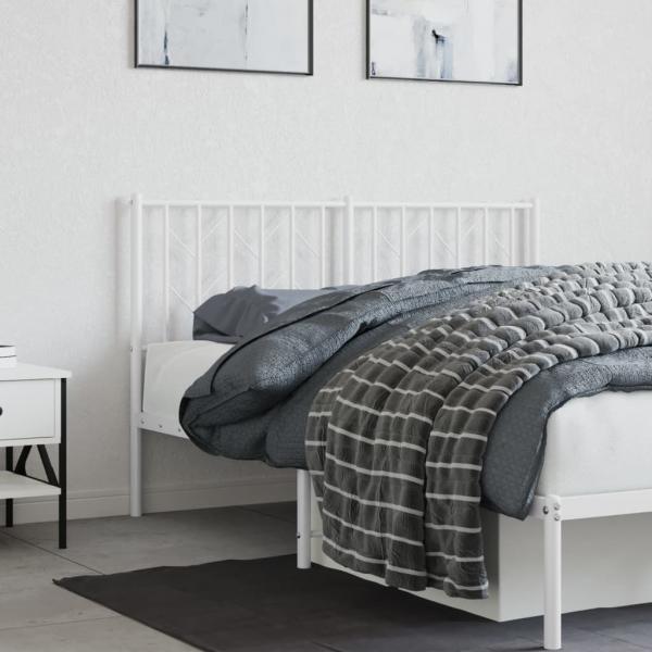 Kopfteil Metall Weiß 135 cm