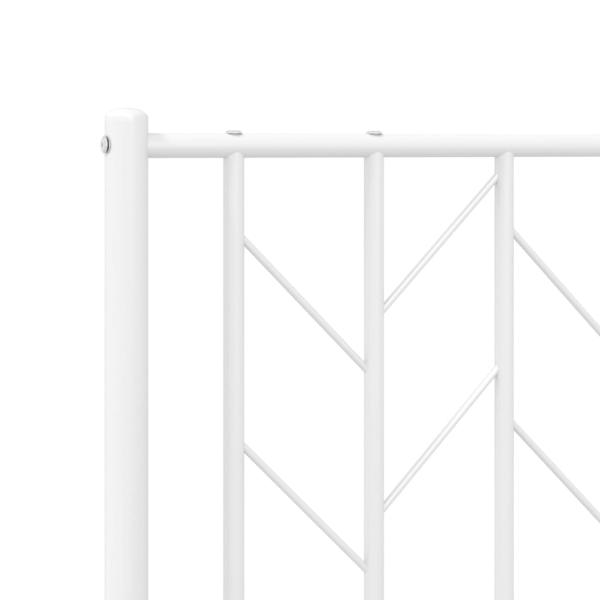 Kopfteil Metall Weiß 135 cm
