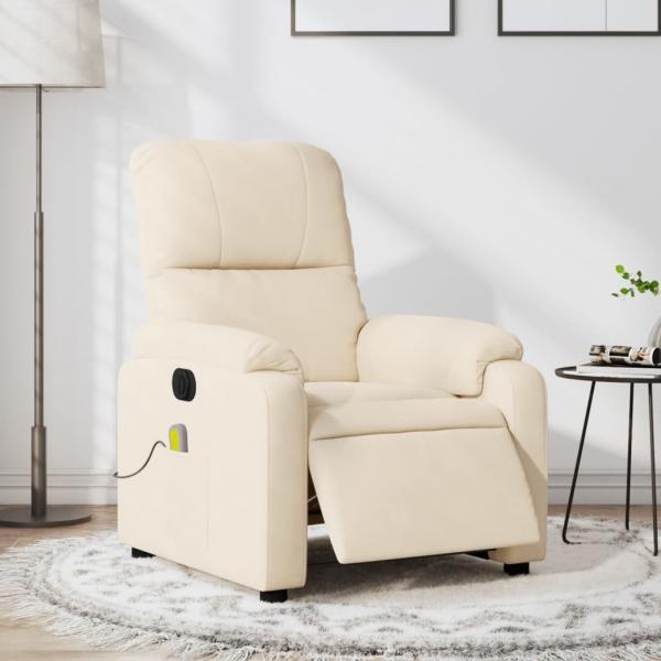 ARDEBO.de - Massagesessel Elektrisch Beige Mikrofasergewebe