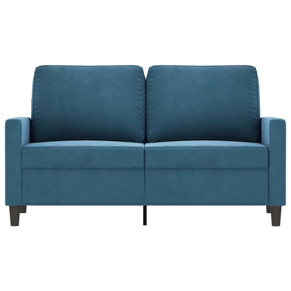 2-Sitzer-Sofa Blau 120 cm Samt