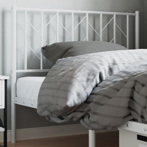 ARDEBO.de - Kopfteil Metall Weiß 100 cm