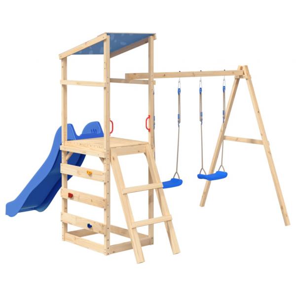   Schaukelsitze 2 Stk. mit Klettersteinen Blau Polyethene