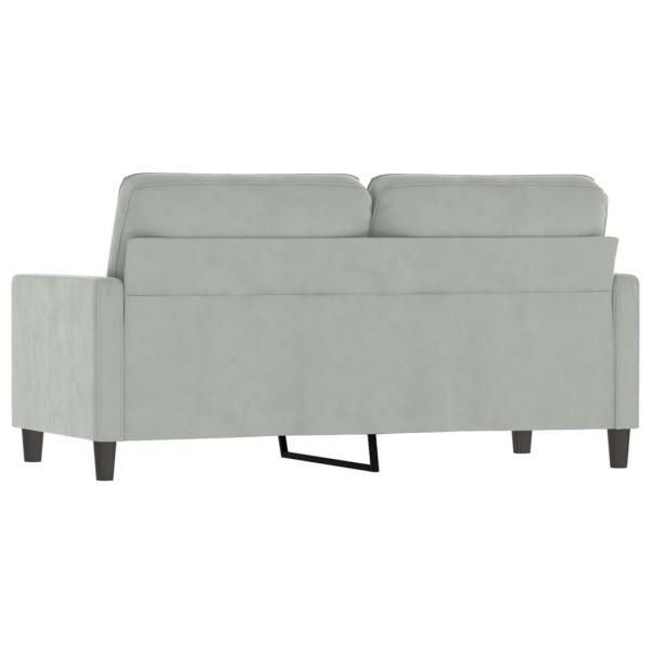 ARDEBO.de - 2-Sitzer-Sofa Hellgrau 140 cm Samt