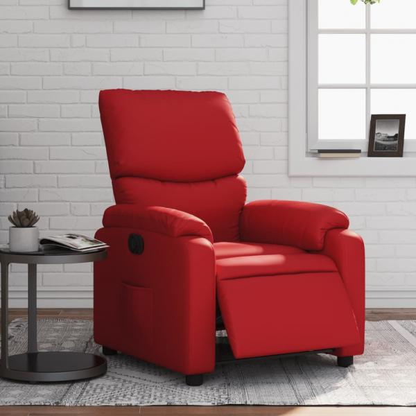 ARDEBO.de - Relaxsessel Elektrisch Rot Kunstleder