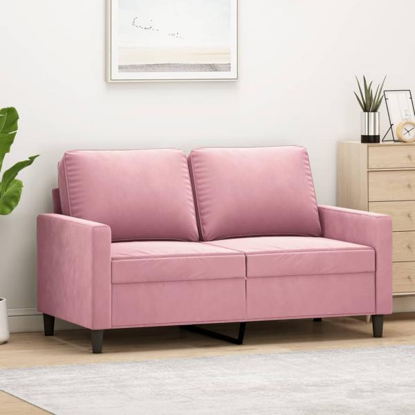 ARDEBO.de - 2-Sitzer-Sofa Rosa 120 cm Samt