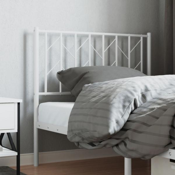 Kopfteil Metall Weiß 90 cm