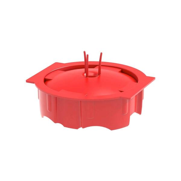 ARDEBO.de Primo P722 Universalputzdeckel, 65mm, rot, 100 Stück