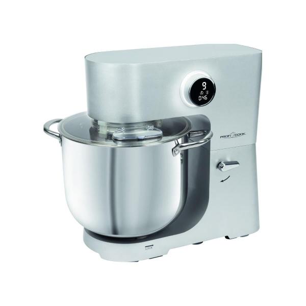 ARDEBO.de ProfiCook PC-KM 1254 Knetmaschine, 2500 W, 13 Geschwindigkeitsstufen, 12 L Schüssel, Aluminium (501254)