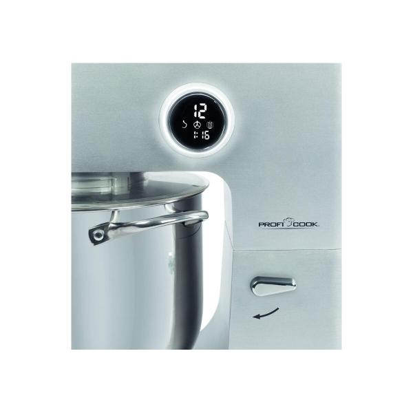 ProfiCook PC-KM 1254 Knetmaschine, 2500 W, 13 Geschwindigkeitsstufen, 12 L Schüssel, Aluminium (501254)