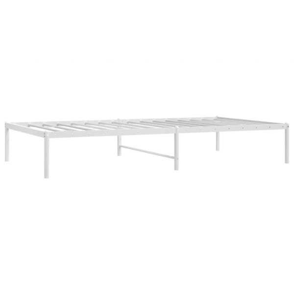 Bettgestell Metall Weiß 100x190 cm
