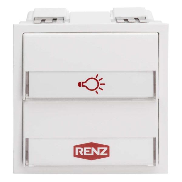 ARDEBO.de Renz 97-9-85274 ws Klingel- und Lichtmodul, 2 Tasten, weiß