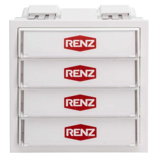 ARDEBO.de Renz 97-9-85272 ws Klingelmodul, 4 Klingeltasten, weiß