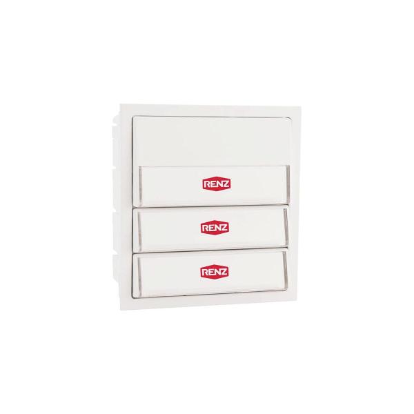 ARDEBO.de Renz 97-9-85271 ws Klingelmodul, 3 Klingeltasten, weiß