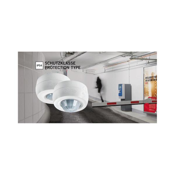 ARDEBO.de Esylux MD 360/24 BASIC IP54 Bewegungsmelder mit Nulldurchgangsschaltung, 360°, 24m Reichweite, IP54, weiß (EB10431333)