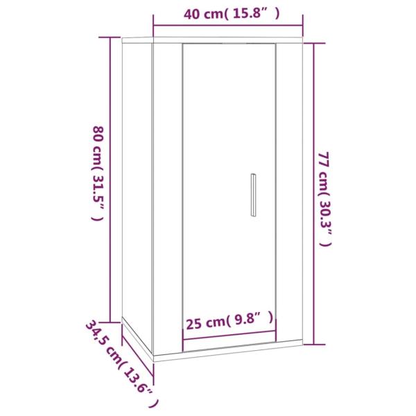 TV-Wandschrank Sonoma-Eiche 40x34,5x80 cm