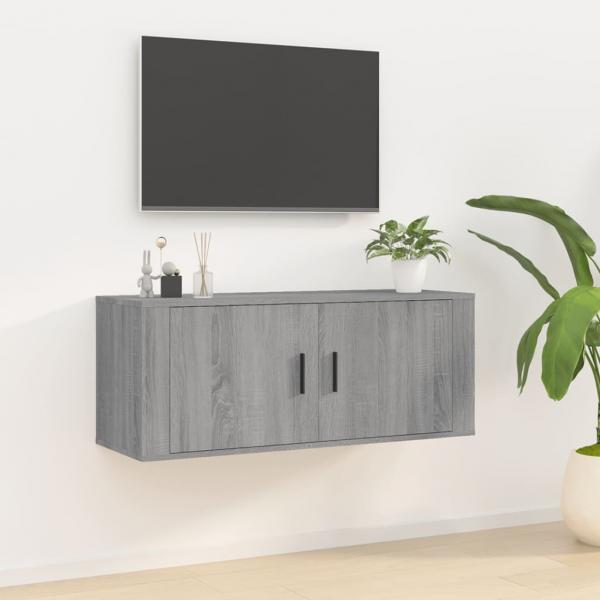 ARDEBO.de - TV-Wandschrank Grau Sonoma 100x34,5x40 cm