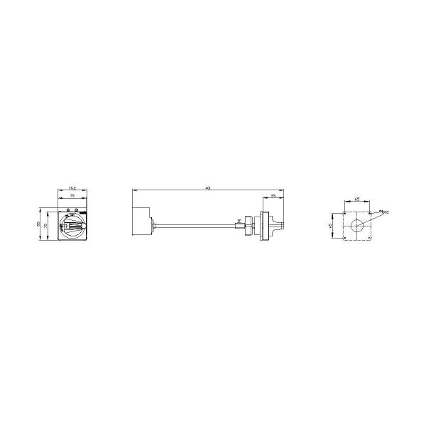 Siemens 3VA9157-0FK25 Türkupplungsdrehantrieb Not-Aus IEC IP65 mit Türverriegelung