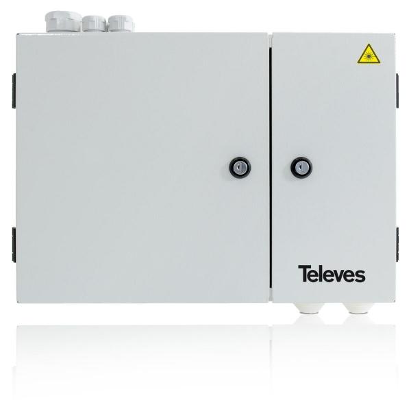 ARDEBO.de Televes OSB 48 Optik Spleiss-Box, bis zu 48 Buchse-zu-Buchse-Adapter (233002)