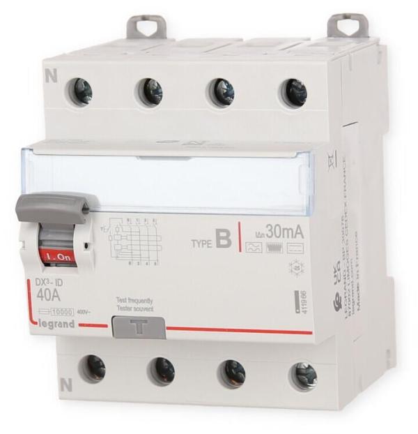 ARDEBO.de Legrand 411966 DX3 Fehlerstromschutzschalter 40A, 4-polig, 30mA, Typ B