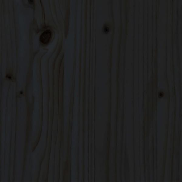 Massivholzbett Schwarz Kiefer 200x200 cm