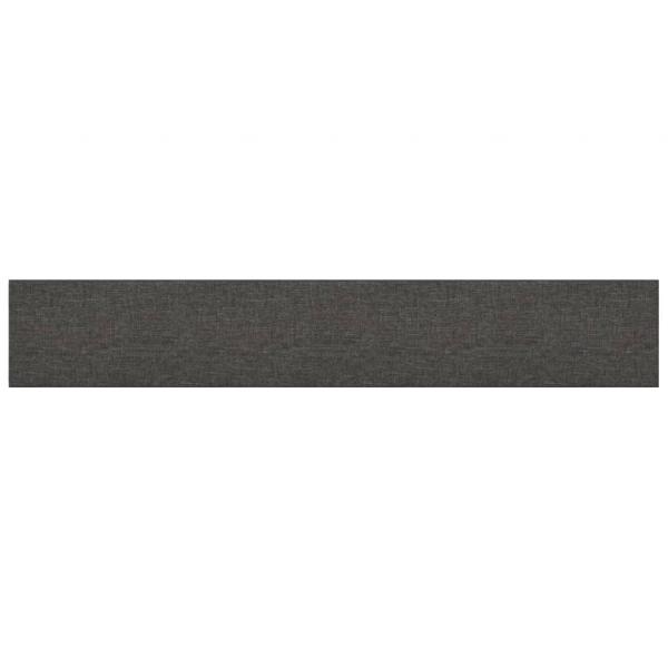 Wandpaneele 12 Stk. Dunkelgrau 90x15 cm Stoff 1,62 m²