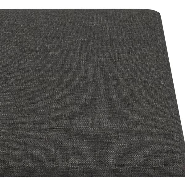 Wandpaneele 12 Stk. Dunkelgrau 90x15 cm Stoff 1,62 m²