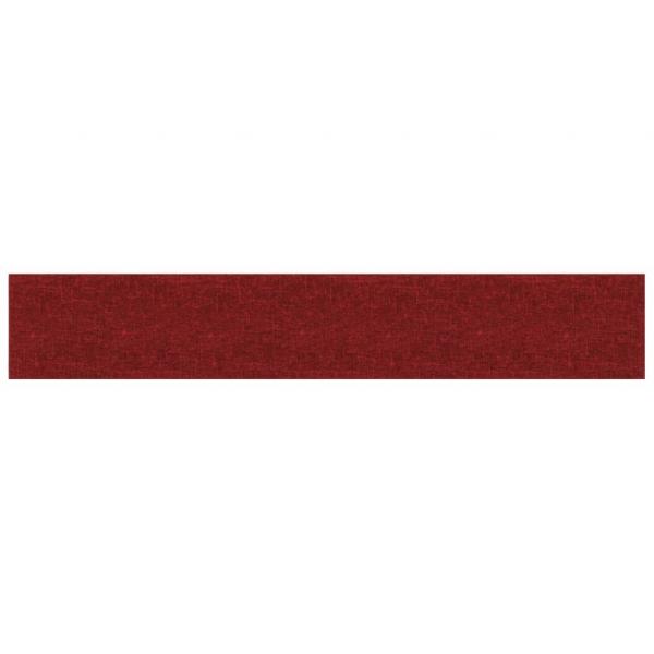 Wandpaneele 12 Stk. Weinrot 90x15 cm Stoff 1,62 m²