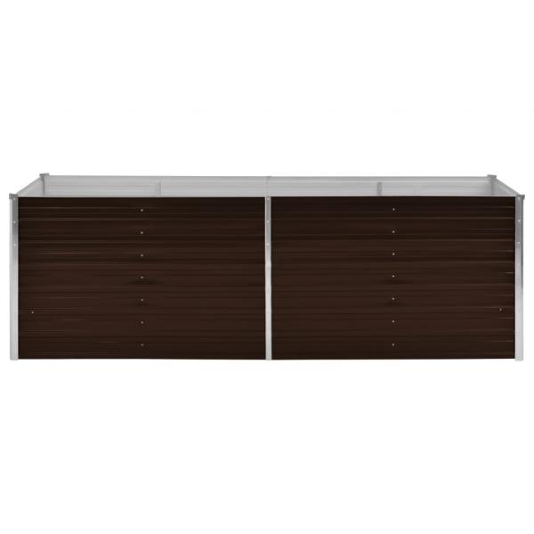 Garten-Hochbeet Braun 240 x 80 x 77 cm Verzinkter Stahl