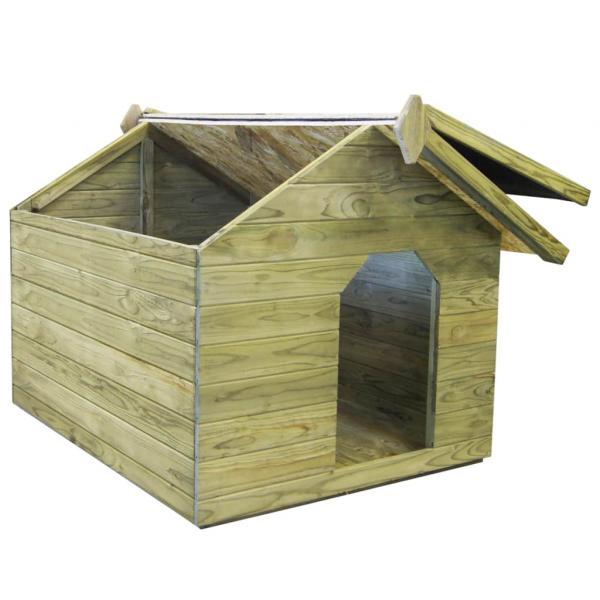 Hundehütte mit öffnendem Dach Imprägniertes Kiefernholz