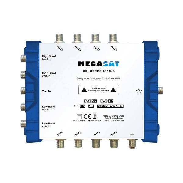 ARDEBO.de MEGASAT Multischalter, 5 Eingänge, 8 Ausgänge, Profiline (0600150)