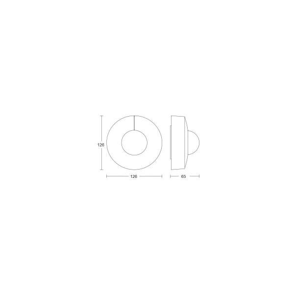 Steinel IS 3360 Infrarot-Bewegungsmelder, COM1, Aufputz, rund, schwarz (068547)