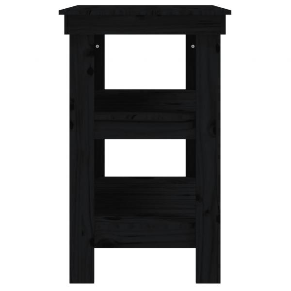Werkbank Schwarz 78,5x50x80 cm Massivholz Kiefer