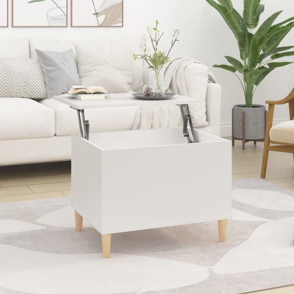 ARDEBO.de - Couchtisch Weiß 60x44,5x45 cm Holzwerkstoff